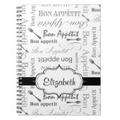  Frans Bon Appetit Black en White Notitieboek (Voorkant)