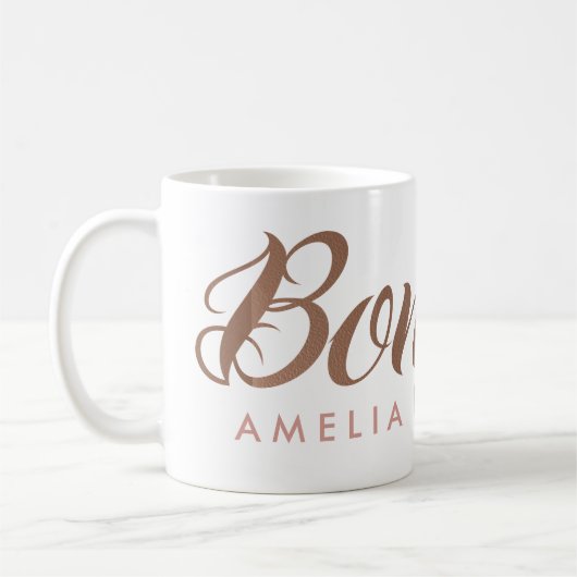 Frans Bonjour Roos Gold Persoonlijk script Koffiemok (Links)