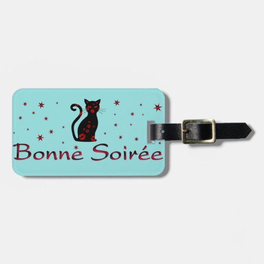 Frans:Bonne Soiree Bagagelabel (Voorkant horizontaal)
