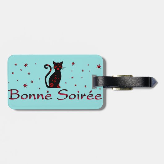 Frans:Bonne Soiree Bagagelabel (Achterkant horizontaal)