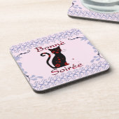Frans:Bonne Soiree Beverage Coaster Bier Onderzetter (Linkerzijde)
