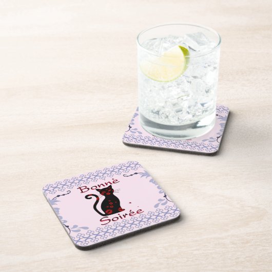 Frans:Bonne Soiree Beverage Coaster Bier Onderzetter (Rechterzijde)