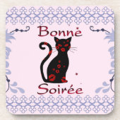 Frans:Bonne Soiree Beverage Coaster Bier Onderzetter (Voorkant)