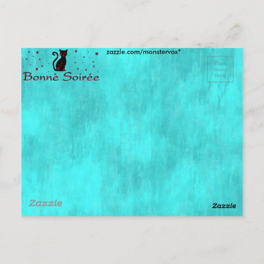 Frans:Bonne Soiree Briefkaart (Achterkant)