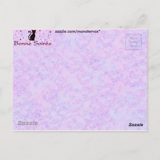 Frans:Bonne Soiree Briefkaart (Achterkant)