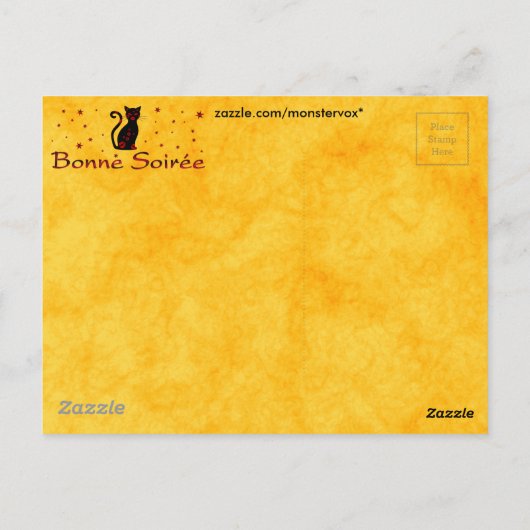 Frans:Bonne Soiree Briefkaart (Achterkant)