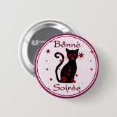 Frans:Bonne Soiree Button (Voorkant /achterkant)