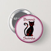 Frans:Bonne Soiree Button (Voorkant /achterkant)