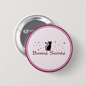 Frans:Bonne Soiree Button (Voorkant /achterkant)