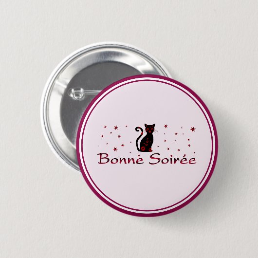 Frans:Bonne Soiree Button (Voorkant /achterkant)