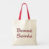 Frans:Bonne Soiree Canvas tas (Achterkant)