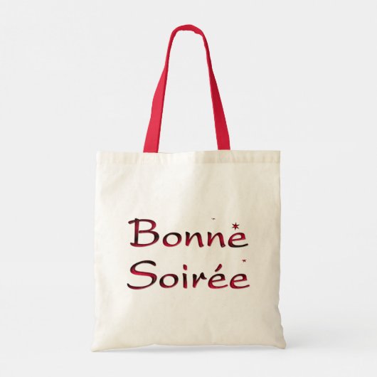 Frans:Bonne Soiree Canvas tas (Achterkant)