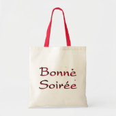 Frans:Bonne Soiree Canvas tas (Voorkant)