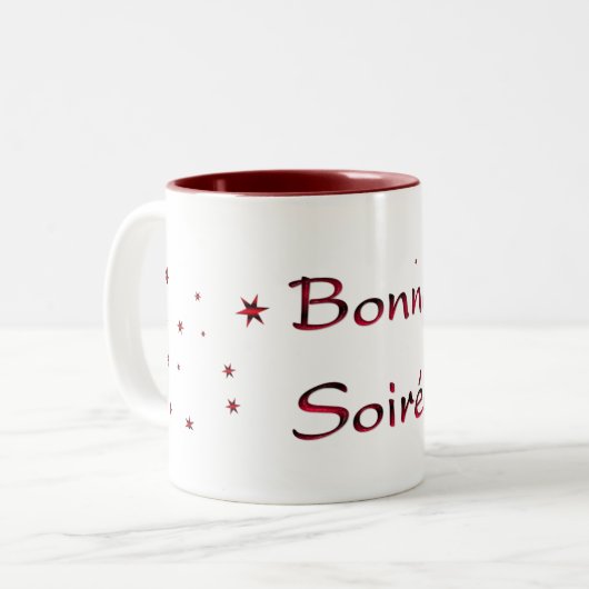 Frans:Bonne Soiree Coffee Mok (Voorkant links)