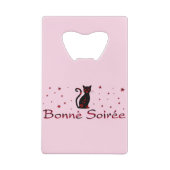 Frans:Bonne Soiree Creditkaart Flessenopener (Achterkant)