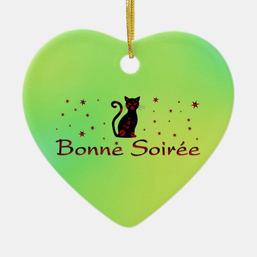 Frans:Bonne Soiree Keramisch Ornament (Voorkant)