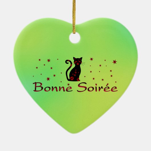 Frans:Bonne Soiree Keramisch Ornament (Achterkant)