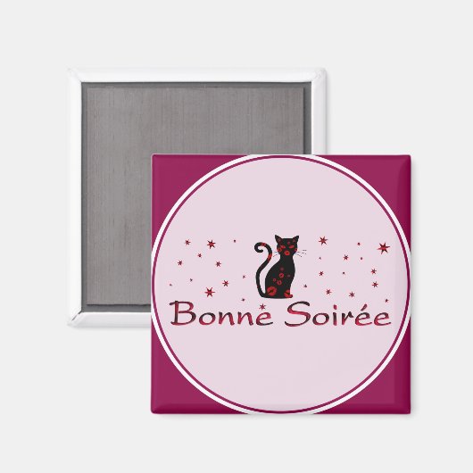 Frans:Bonne Soiree Magnet (Voorkant / Achterkant)