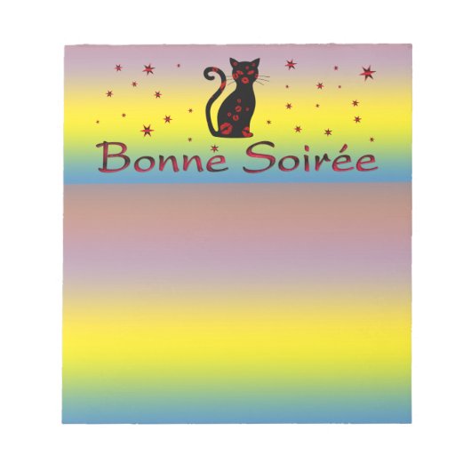 Frans:Bonne Soiree Notitieblok (Voorkant)