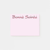 Frans:Bonne Soiree Notities Post-it® Notes (Voorkant)