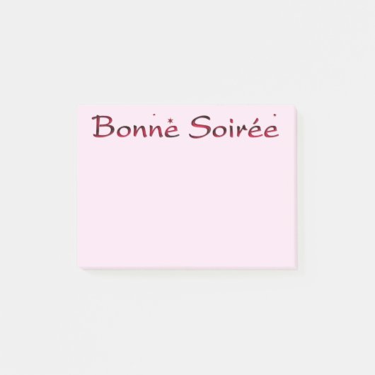 Frans:Bonne Soiree Notities Post-it® Notes (Voorkant)