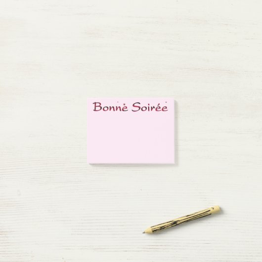 Frans:Bonne Soiree Notities Post-it® Notes (Op bureau)
