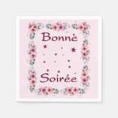 Frans:Bonne Soiree Paper Napkin Servet (Voorkant)