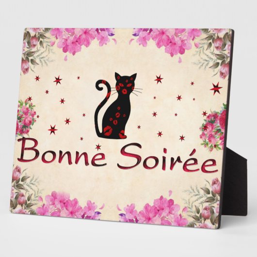 Frans:Bonne Soiree Plaque Fotoplaat (Zijkant)