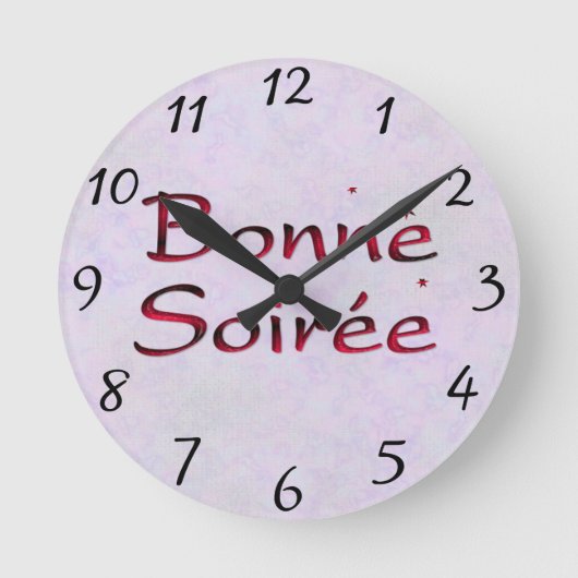 Frans:Bonne Soiree  Ronde Klok (Voorkant)