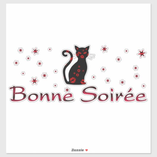 Frans:Bonne Soiree Sticker (Vel)