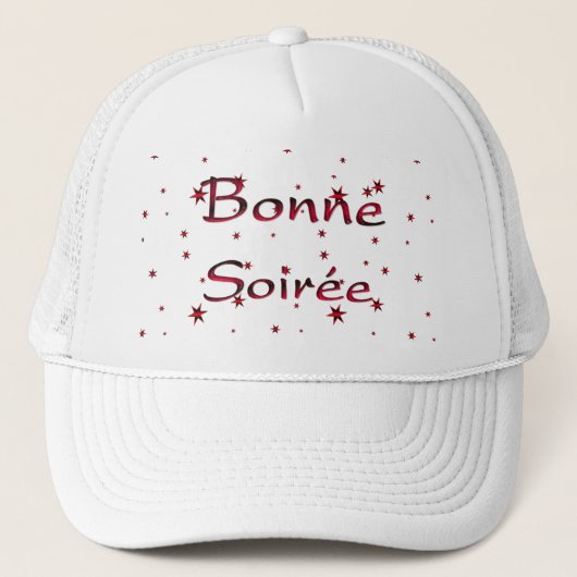 Frans:Bonne Soiree Trucker Hat Trucker Pet (Voorkant)