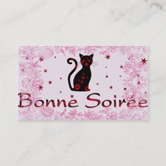 Frans:Bonne Soiree Visitekaartje (Achterkant)