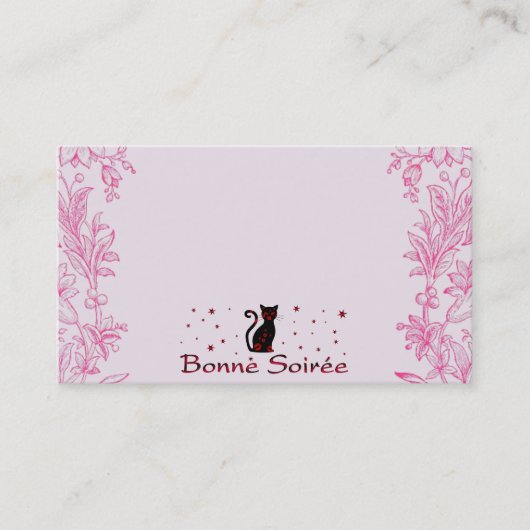 Frans:Bonne Soiree Visitekaartje (Voorkant)