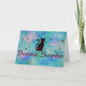 Frans:Bonne Soiree Wenskaart Kaart (Voorkant)