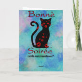 Frans:Bonne Soiree Wenskaart Kaart (Achterkant)