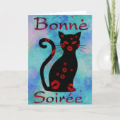 Frans:Bonne Soiree Wenskaart Kaart (Voorkant)