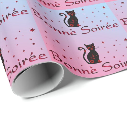 Frans:Bonne Soiree Wrapping Paper Cadeaupapier (Rol Hoek)