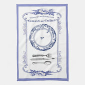 frans bord en keukenhanddoek blauw (Verticaal)