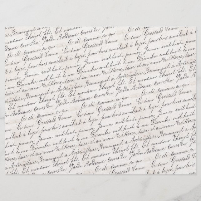  Frans Bordeaux Jardin handgeschreven script (Voorkant)