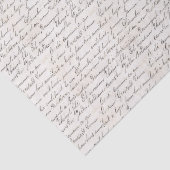 Frans Bordeaux Jardin handgeschreven script Tissuepapier (Detail)