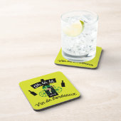 Frans Bordeaux Wine Beverage Coaster Bier Onderzetter (Rechterzijde)