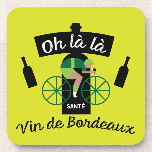 Frans Bordeaux Wine Beverage Coaster Bier Onderzetter (Voorkant)
