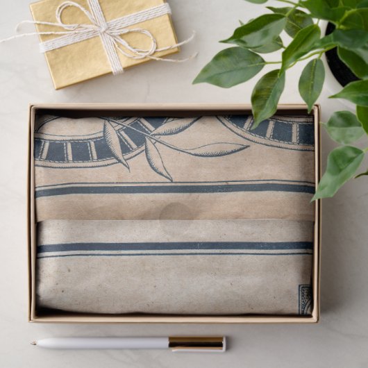 Frans borduurpatroon Decoupage of Giftwrap Tissuepapier (Geschenk)