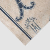 Frans borduurpatroon Decoupage of Giftwrap Tissuepapier (Detail)