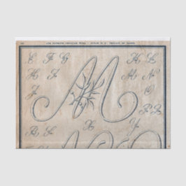 Frans borduurpatroon Decoupage of Giftwrap Tissuepapier