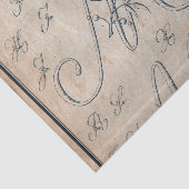 Frans borduurpatroon Decoupage of Giftwrap Tissuepapier (Detail)