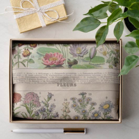 Frans botanisch fleurs tissuepapier (Geschenk)