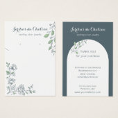 Frans botanisch ketting en oorbel display kaart (Voorkant /achterkant)