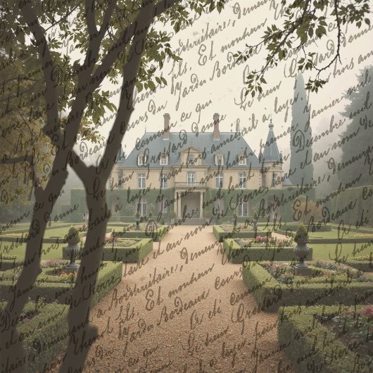  Frans botanische tuinen Letter Script Tissuepapier