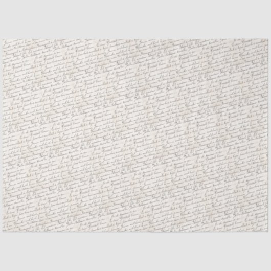  Frans botanische tuinen Letter Script Tissuepapier (Voorkant)